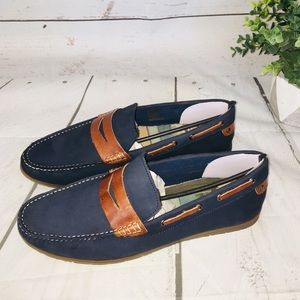 Men’s Modern Fiction Penny Loafers Navy Blue